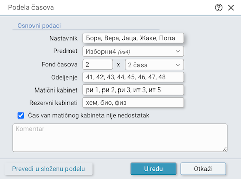 Izbor podataka